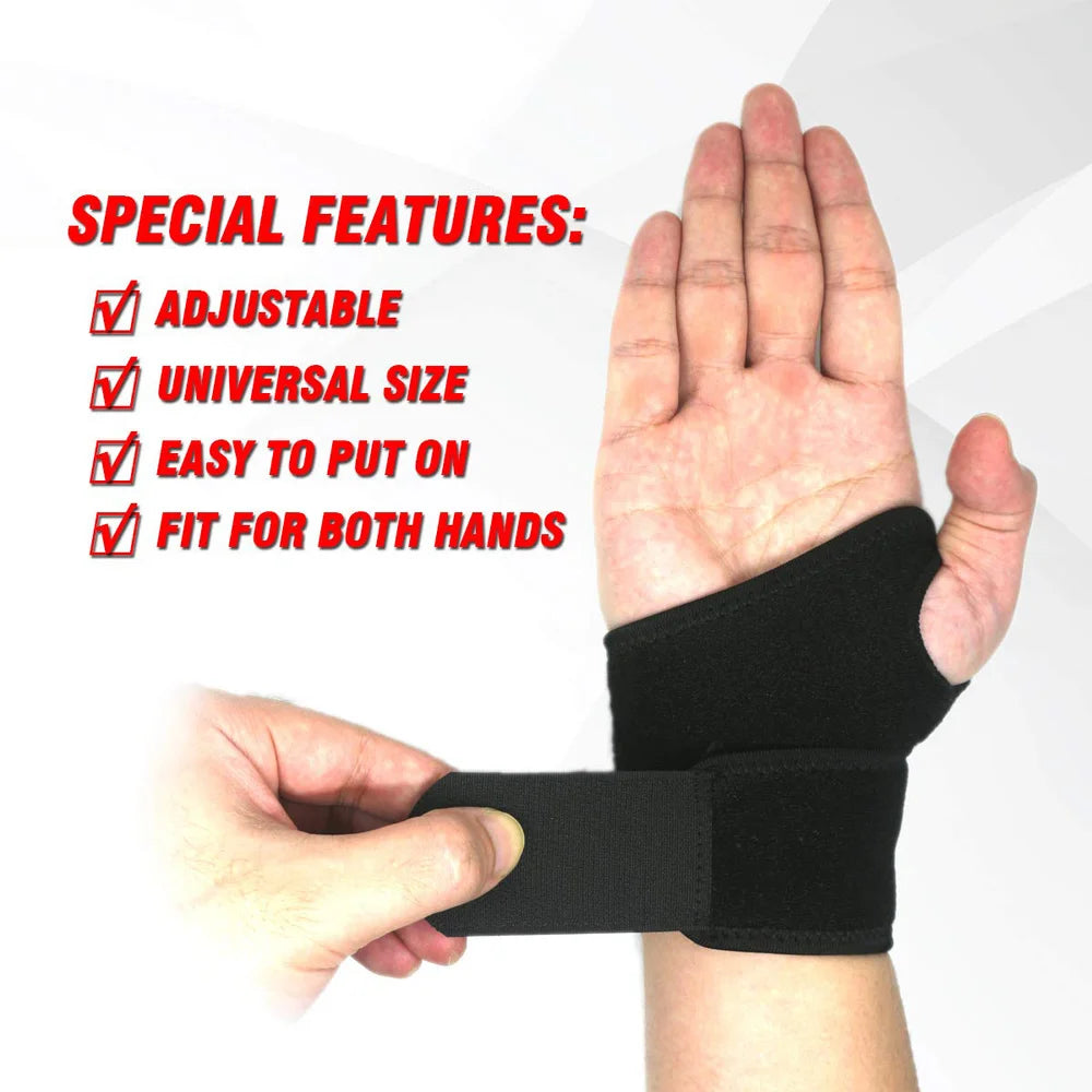 1Pc Gym Wrist Band Sports Wristband New Wrist Brace Wrist Support Splint Fractures Carpal Tunnel Wristbands for Fitness