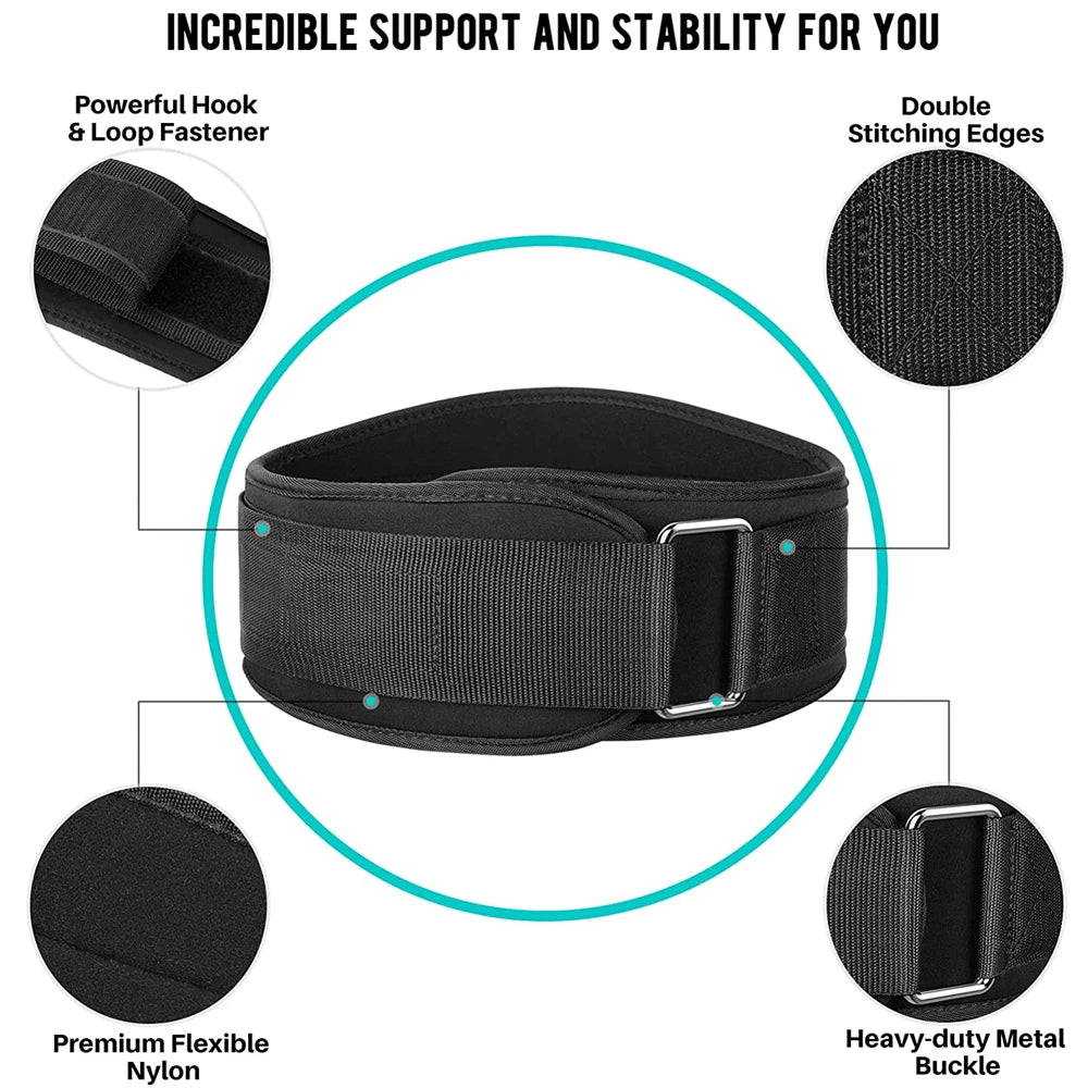 Fitness Weight Lifting Belt for Men & Women Gym Belts for Weightlifting, Powerlifting, Strength Training, Squat or Deadlift