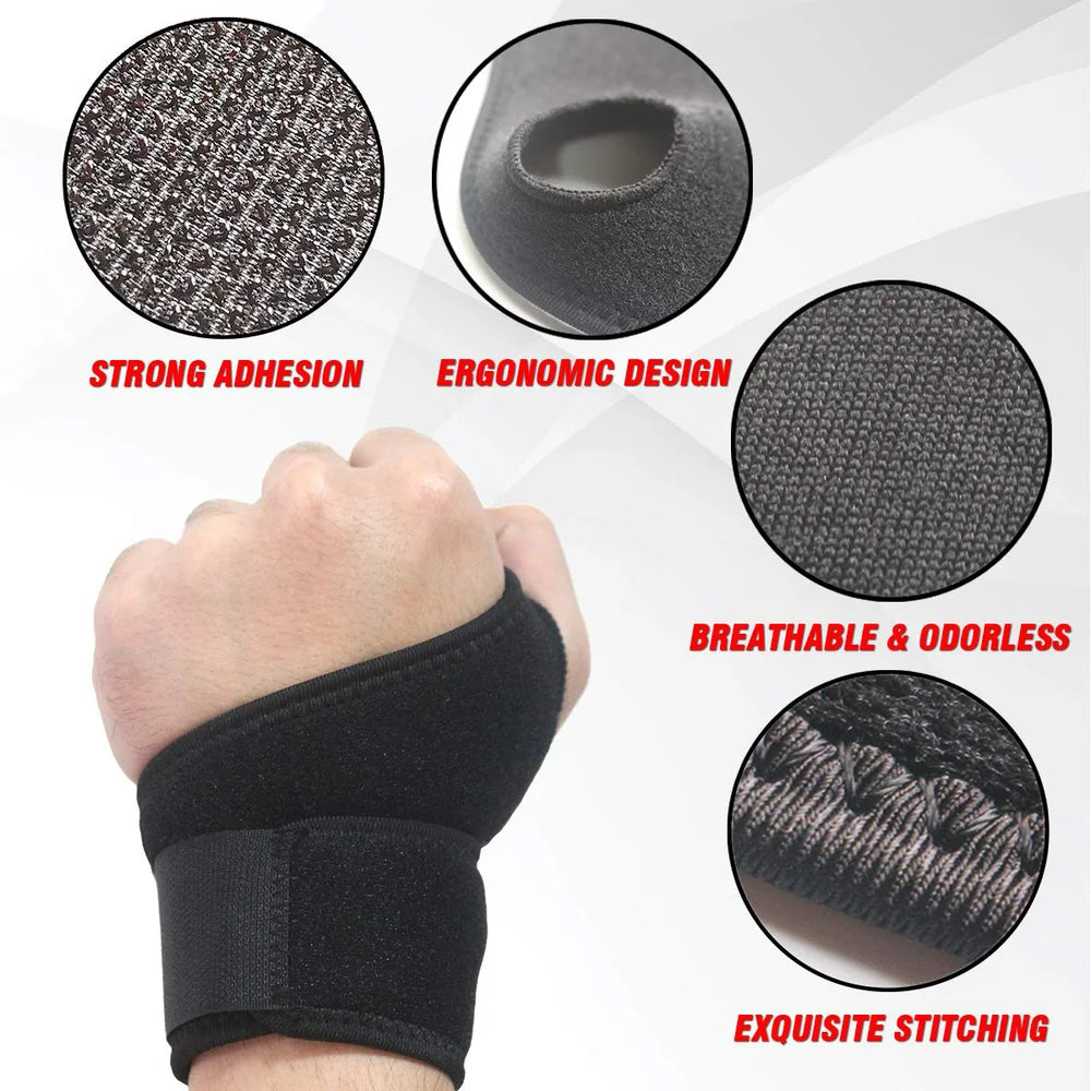1Pc Gym Wrist Band Sports Wristband New Wrist Brace Wrist Support Splint Fractures Carpal Tunnel Wristbands for Fitness